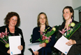 die preistr�gerinnen von links nach rechts: 2. preis: ilka habrich; 3. preis: corinna weiner; 1. preis: stefanie uhres